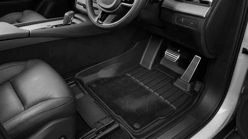 Tapetes automotivos sob medida instalados no interior de carro em Pindamonhangaba